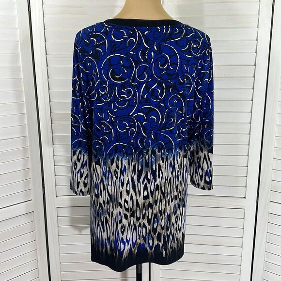 Chico’s Travelers Tunic Size 1 (8) Top Medium NWOT - Picture 7 of 16